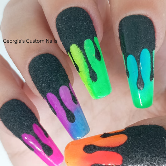 Rainbow Fuzzy Paint Drip