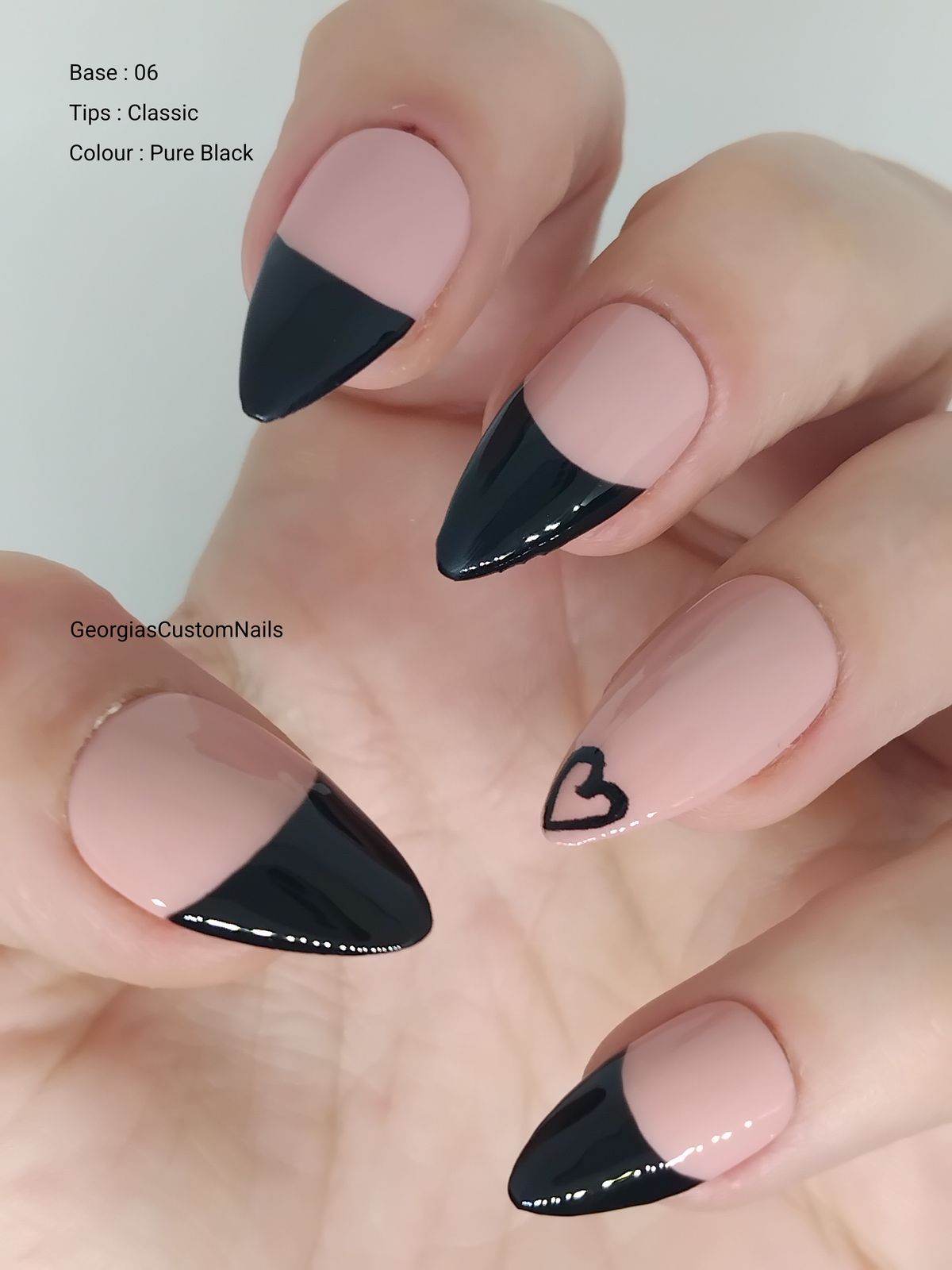 Love Heart French Tip